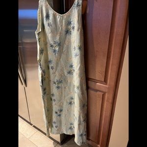 Odile of Cape Cod linen maxi sundress/jumper size M